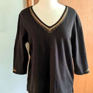 VTG Christine Alexander women's XL v-neck top